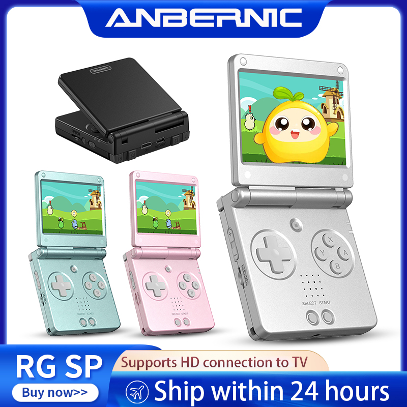 Retro Gaming Kiosk - Anbernic RGSPフリップレトロハンドヘルドゲームコンソール Linux 64ビット 3300mAh ポータブルゲームプレーヤー