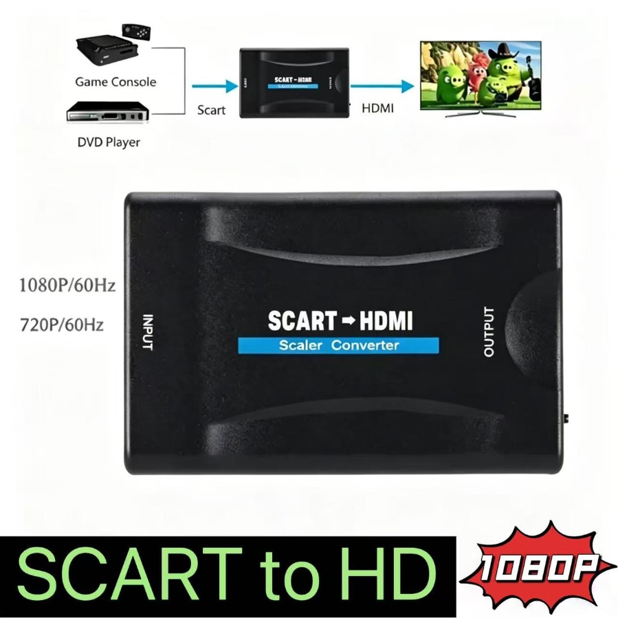 Scart To Hdmi - フルHD 1080P SCART to HDMI対応アダプター ビデオ/オーディオコンバーター